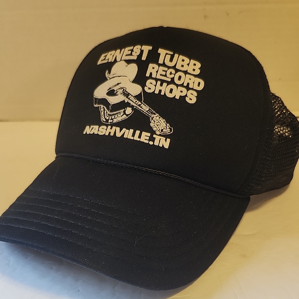Ernest Tubb Record Shops Nashville Black Logo Trucker Hat